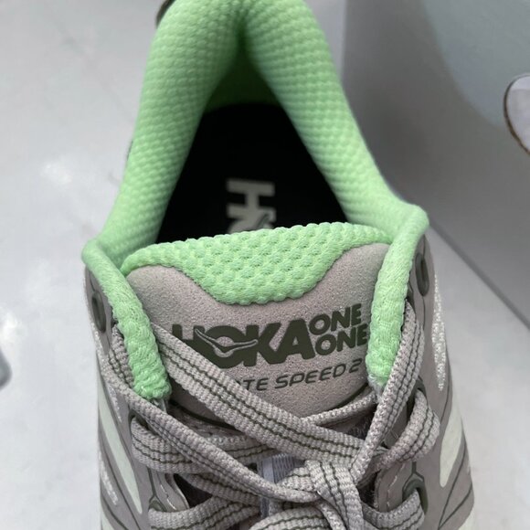 NEW IN BOX Hoka Mafate Speed 2 Running Shoes Sneakers Putty Eucalyptus Women 8.5 - Picture 7 of 12